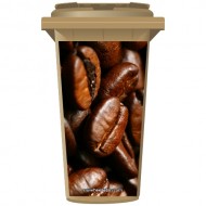 Coffee Beans Wheelie Bin Sticker Panel